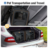 Lekebaby 2-in-1 Double Pet Carrier for Cats & Small Dogs, Black