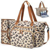 Lekebaby Large Capacity Quilted Diaper Bag with Changing Pad Animal