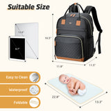 Lekebaby Expandable Diaper Bag Backpack, Black, 25L–37L