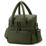 Lekebaby 9.8L Double-Deck Insulated Lunch Bag Green