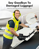 Lekebaby 16 Inch Hard Shell Spinner Suitcase, White
