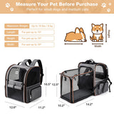 Lekebaby Expandable Pet Carrier Backpack for Cats & Small Dogs, Gray