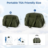 Lekebaby 25L Travel & Gym Duffel Bag with Shoe Compartment, Green