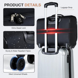 Lekesky Rolling Laptop Bag 15.6 Inch Carry-On Luggage with Wheels, Water Resistant Briefcase for Travel - Black