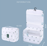 Lekebobor unfitted vanity cases Women's cosmetic bag carrying portable simple girl cosmetic bag  large capacity toiletries bag travel storage bag hook wash bag