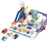 27cm Racing Rail Car Model Racing Educational Toys Children Track Car Adventure Game Brain Game Mechanical Interactive Train Toy