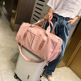Lekebobor travelling bag dry wet separation storage bag one shoulder bag portable bag short distance travel bag with trolley case