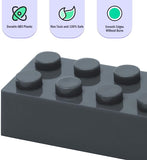 Lekebaby Building Blocks Set for Creative Play, 200 Piece Building Bricks Refill Packs, 100% Compatible with All Leading Builders in Brands, 4 x 2 Nubs, Grey