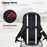 Lekeinchi School Backpack for Women Travel Business Backpacks with USB Changing Port 15.6 Inch College Book Bag, Black