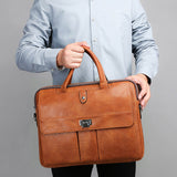 Sydioor Leather Briefcase for Men, Business Travel