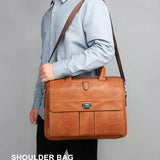 Sydioor Leather Briefcase for Men, Business Travel