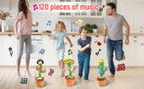 Dancing Cactus Repeat Talking Toy Electronic Plush Toys Can Sing Record Lighten Battery USB Charging Early Education Funny Gift
