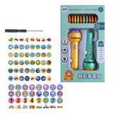 Flashlight Projector Torch Lamp Toy Baby Sleeping Story Book Early Education Toy for Kid Holiday Birthday Xmas Gift Light Up Toy