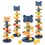Kids Shooting Track Spinning Baby Stacking Fun Slide Tower Rolling Ball Small Ball Rolling Beads Education Toys Gift