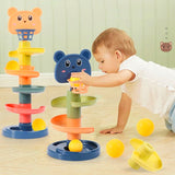 Kids Shooting Track Spinning Baby Stacking Fun Slide Tower Rolling Ball Small Ball Rolling Beads Education Toys Gift