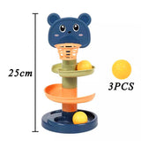 Kids Shooting Track Spinning Baby Stacking Fun Slide Tower Rolling Ball Small Ball Rolling Beads Education Toys Gift