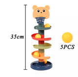 Kids Shooting Track Spinning Baby Stacking Fun Slide Tower Rolling Ball Small Ball Rolling Beads Education Toys Gift