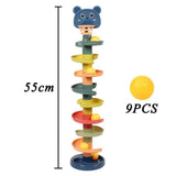 Kids Shooting Track Spinning Baby Stacking Fun Slide Tower Rolling Ball Small Ball Rolling Beads Education Toys Gift