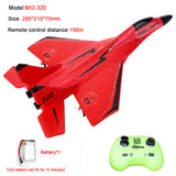 MIG 320/530 2.4G RC Airplane Toy Remote Control Glider Remote Control Fighter Hobby RC Plane Glider Aircraft Foam Toys for Boys Kids Gift