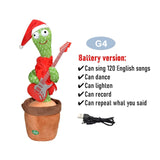 Dancing Cactus Repeat Talking Toy Electronic Plush Toys Can Sing Record Lighten Battery USB Charging Early Education Funny Gift
