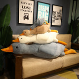 50-130cm Giant Duck Plush Toys Fluffy Sleep Pillow Cute Animal Stuffed Swan Goose Soft Dolls Floor Mat Kids Girls Birthday Gift