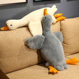 50-130cm Giant Duck Plush Toys Fluffy Sleep Pillow Cute Animal Stuffed Swan Goose Soft Dolls Floor Mat Kids Girls Birthday Gift