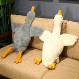 50-130cm Giant Duck Plush Toys Fluffy Sleep Pillow Cute Animal Stuffed Swan Goose Soft Dolls Floor Mat Kids Girls Birthday Gift