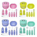 9 Piece Set Child Cosplay Oral Dentistry Little Doctor Nurse Toy Dentist Set Play House Game Medical Toy Cognition Plastic Model