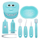 9 Piece Set Child Cosplay Oral Dentistry Little Doctor Nurse Toy Dentist Set Play House Game Medical Toy Cognition Plastic Model