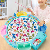 Children's Electric Music Rotating Magnetic Fishing Toys Baby Board Game Outdoor Sports Educational Toy Gift