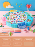 Children's Electric Music Rotating Magnetic Fishing Toys Baby Board Game Outdoor Sports Educational Toy Gift