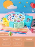 Children's Electric Music Rotating Magnetic Fishing Toys Baby Board Game Outdoor Sports Educational Toy Gift