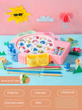 Children's Electric Music Rotating Magnetic Fishing Toys Baby Board Game Outdoor Sports Educational Toy Gift