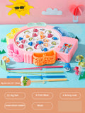 Children's Electric Music Rotating Magnetic Fishing Toys Baby Board Game Outdoor Sports Educational Toy Gift
