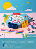 Children's Electric Music Rotating Magnetic Fishing Toys Baby Board Game Outdoor Sports Educational Toy Gift